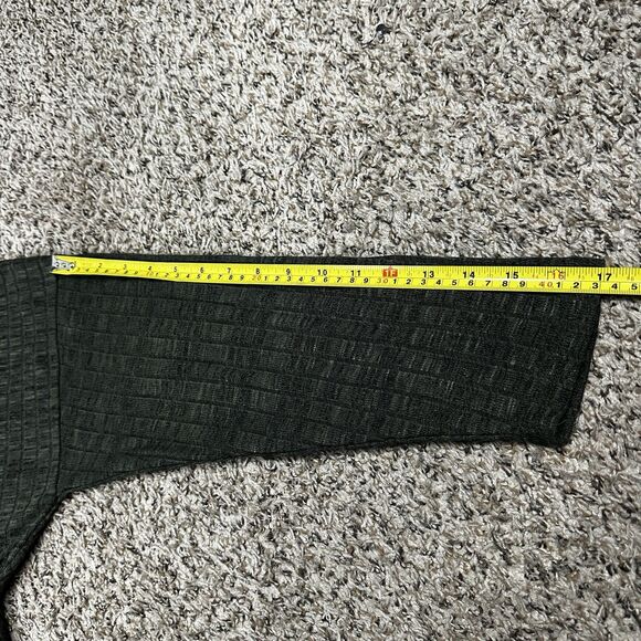 Forever 21+ Women's 2X Olive Green Ribbed 3/4 Sleeve Open Back Criss Cross Shirt - Picture 11 of 11